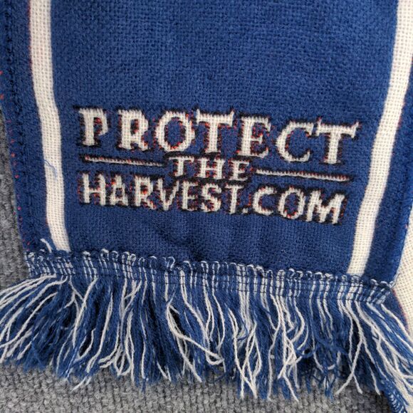 NFL Indianapolis Colts Men's Scarf Blue White Size 7x46 Fringe Knit Logo - Picture 6 of 7
